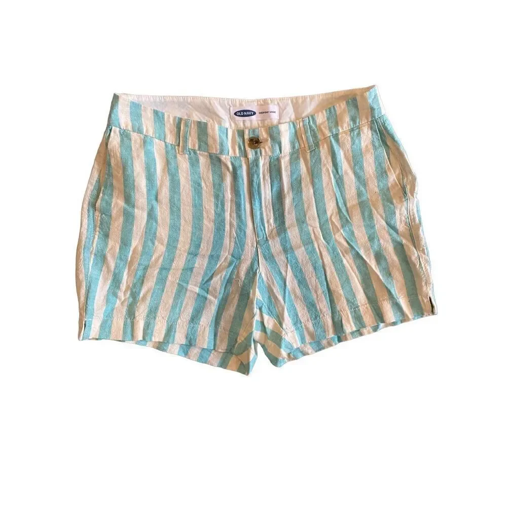Old navy women’s striped blue and beige every day short size 10